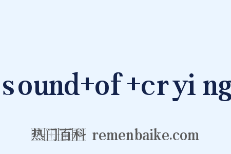 sound+of+crying是什么意思的图片